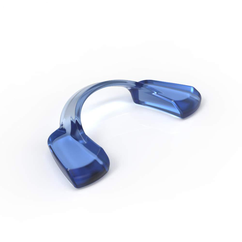 Blue mouthguard on a white background