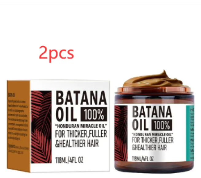 Batana Oil packaging with a jar and box on a white background