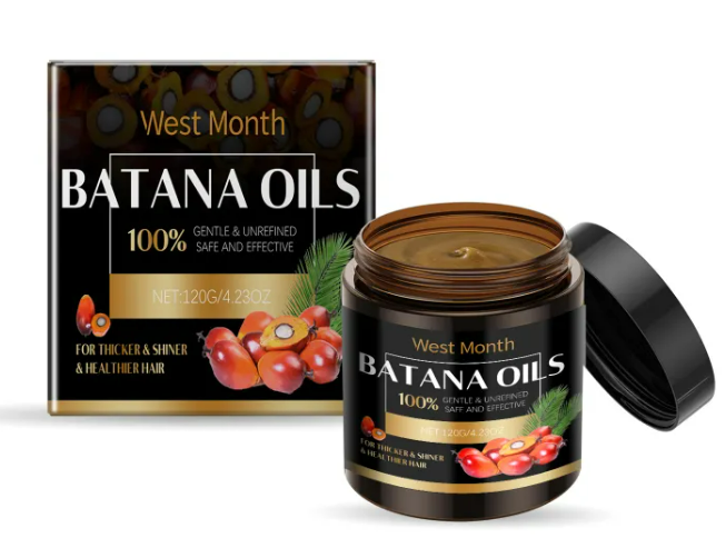 Batana Oils jar and packaging on a white background