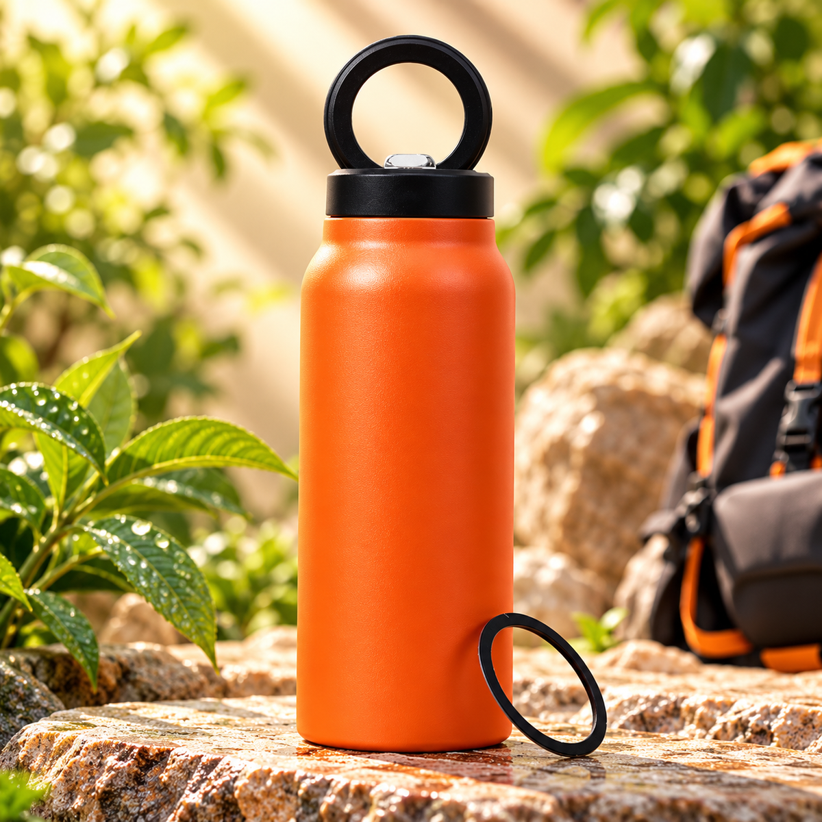 Magnetic Water Bottle with Phone Holder – Insulated Stainless Steel Hydration Bottle - Bran's Tiv'i Goods