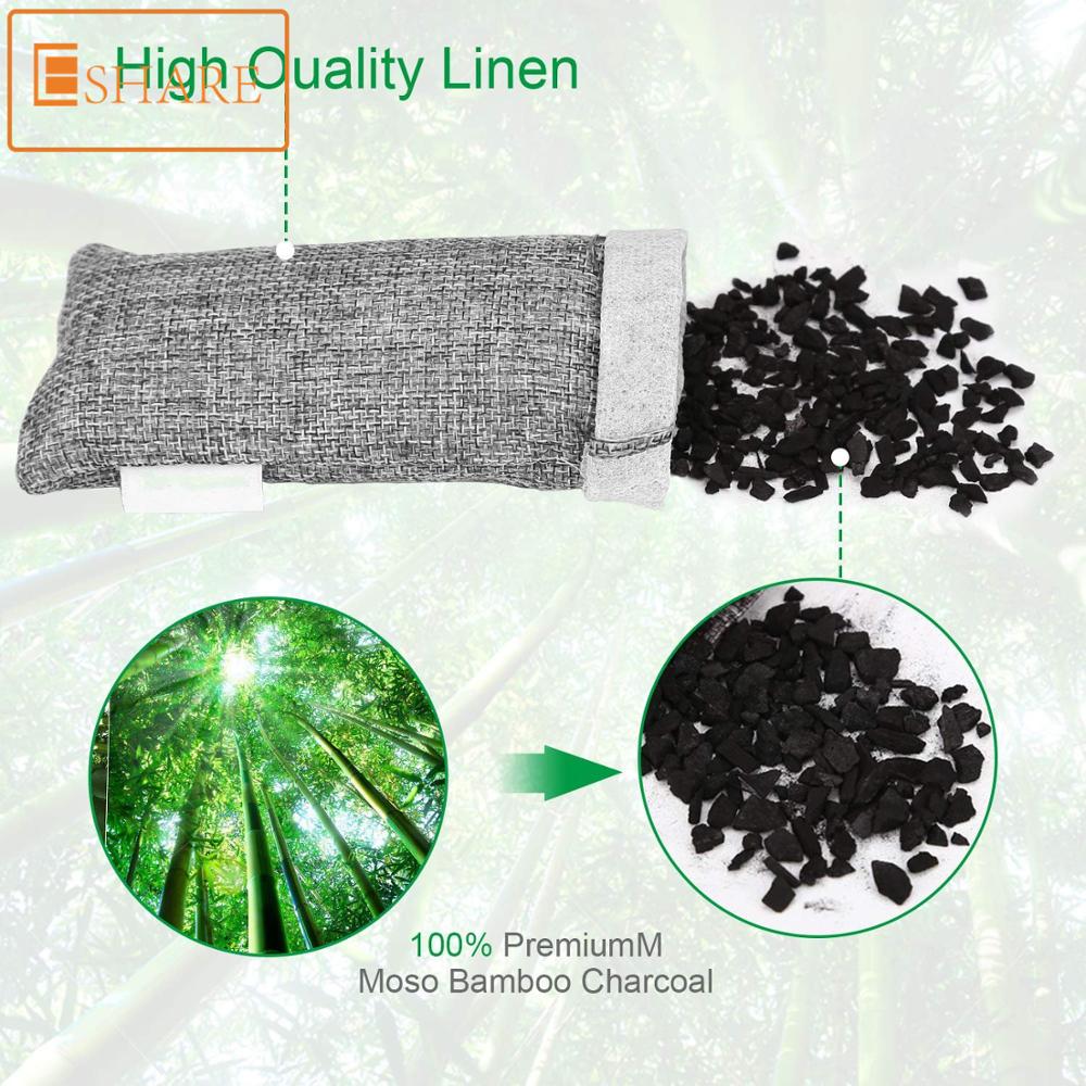 High-quality linen product with bamboo charcoal and forest imagery on a light background.