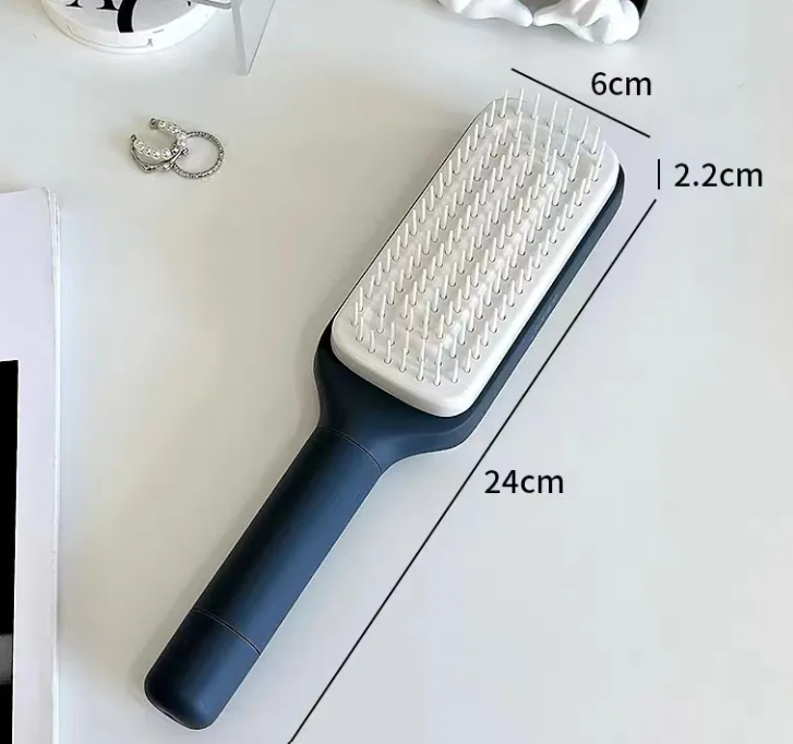Gray Hairbrush with measurements