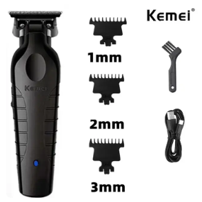 Electric shaver with attachments and Kemei branding