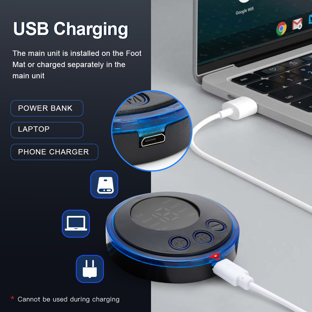 USB charging station with laptop and power bank